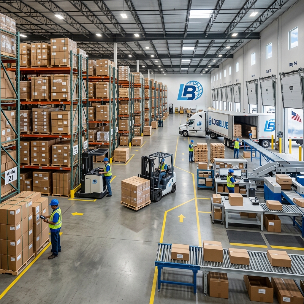 Logistics and shipping warehouse